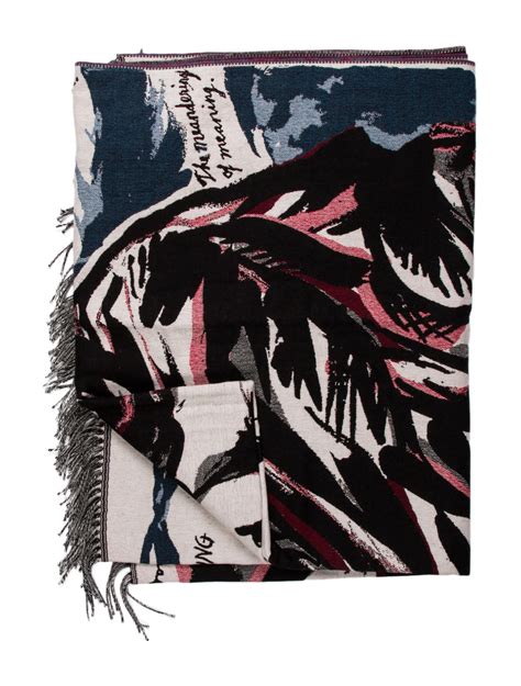 Wool and cashmere throw, DIOR AND RAYMOND PETTIBON motif